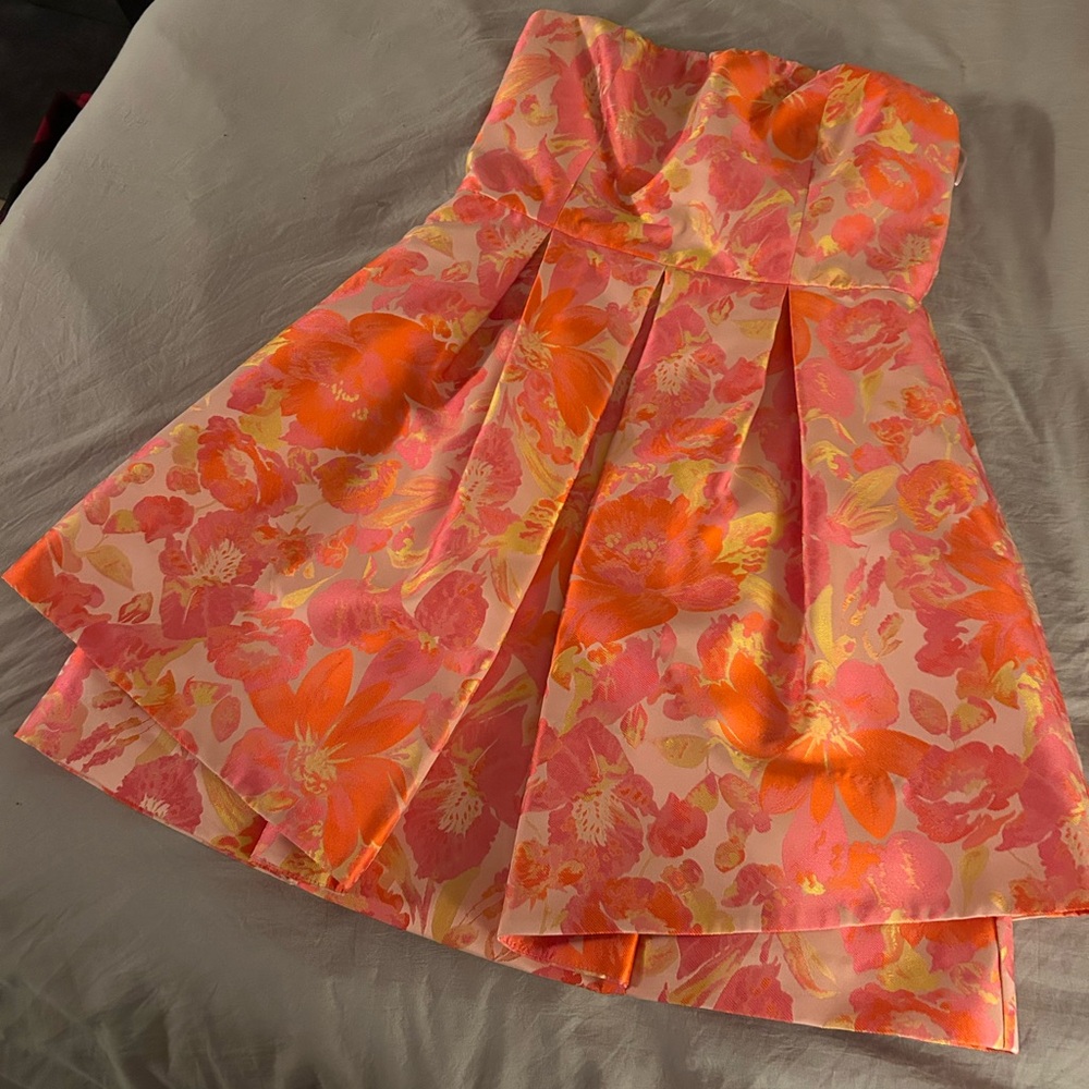 Trina Turk Kids Floral Dress - Pink and Orange